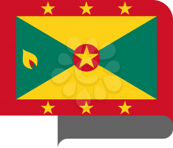 Flag of Grenada horizontal shape, pointer for world map