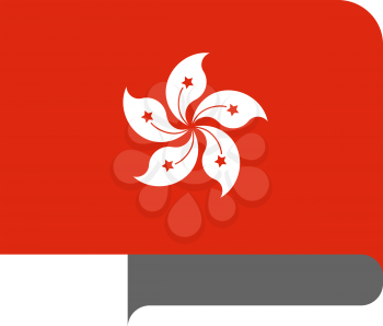 Flag of Hong Kong horizontal shape, pointer for world map