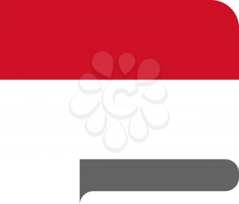 Flag of Indonesia horizontal shape, pointer for world map