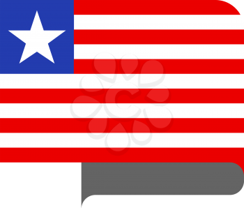 Flag of Liberia horizontal shape, pointer for world map