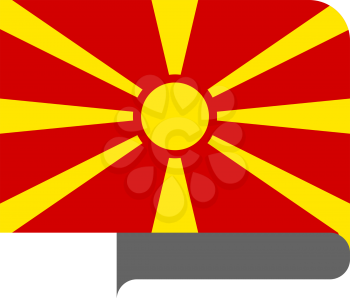 Flag of Macedonia horizontal shape, pointer for world map