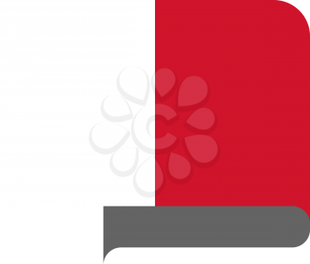 Flag of Malta horizontal shape, pointer for world map