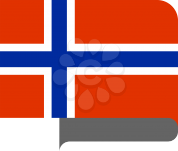 Flag of Kingdom of Norway horizontal shape, pointer for world map