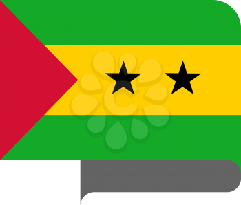Flag of Sao Tome and Principe horizontal shape, pointer for world map