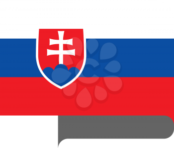 Flag of Slovakia horizontal shape, pointer for world map