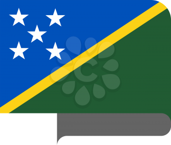 Flag of Solomon Islands horizontal shape, pointer for world map