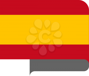 Flag of Spain horizontal shape, pointer for world map