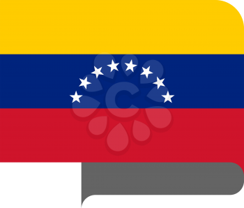 Flag of Venezuela, horizontal shape, pointer for world map