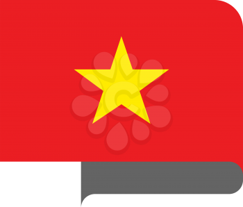 Flag of Vietnam horizontal shape, pointer for world map