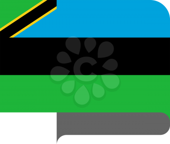Flag of Zanzibar horizontal shape, pointer for world map