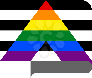 Straight Ally Flag, vector illustration