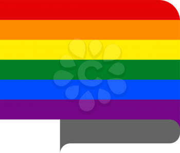LGBT rainbow pride flag, vector illustration