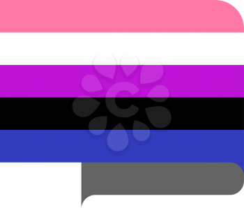 Genderfluid pride flag, vector illustration