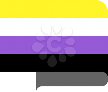 Non-binary gender pride flag, vector illustration