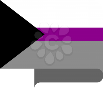 Demisexual pride flag, vector illustration