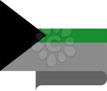 Demiromantic pride flag, vector illustration