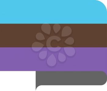 Androsexual pride flag, vector illustration