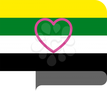Skolisexual pride flag, vector illustration
