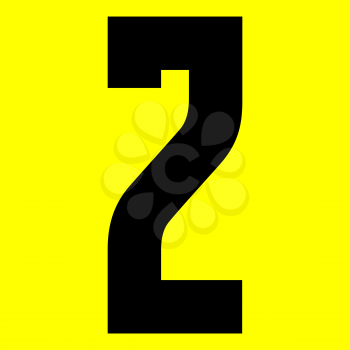 Dark modern font. Trendy alphabet, black vector letter Z on a yellow background, vector illustration 10eps