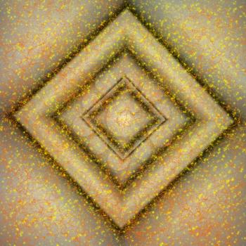 Royalty Free Photo of a Diamond Pattern on Brown