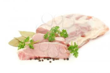 Royalty Free Photo of a Pork Roast and Parsley