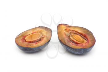 Royalty Free Photo of a Sliced Plum