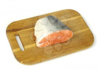 Royalty Free Photo of Salmon on a Board