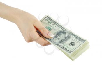 Royalty Free Photo of a Hand Holding Money