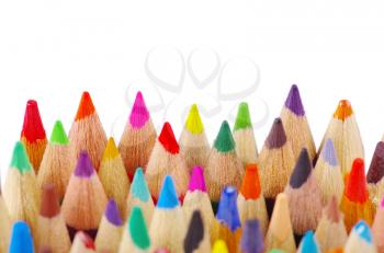 Royalty Free Photo of a Stack of Coloured Pencils