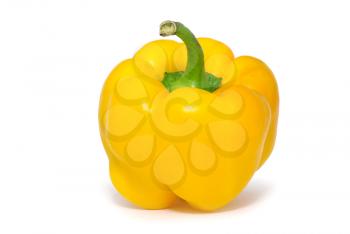 yellow paprika isolated on white 