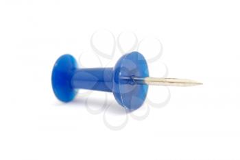 close up of a pushpin on white background 