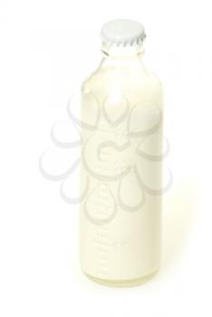 milk bottle isolated on white