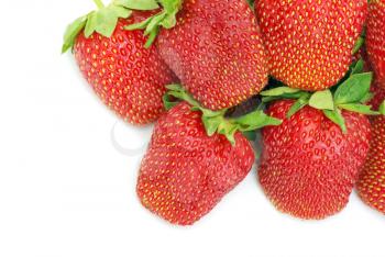 strawberries isolated over white background