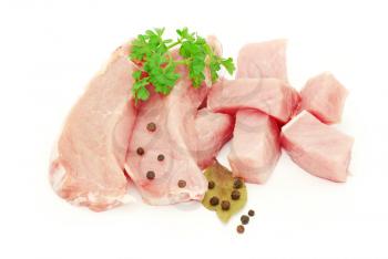 Pieces of meat with parsley 