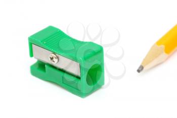 pencil sharpener isolated over white background