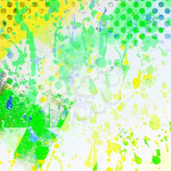 Bright abstract background in Brazilian colors.