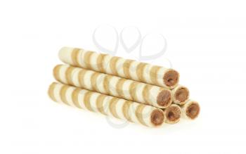 wafer rolls isolated on a white background