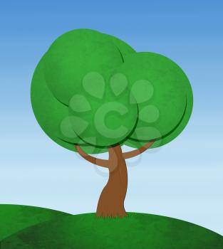  tree icon isolated on white background