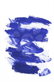 Blue paint strokes on paper