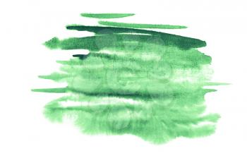 Green watercolor on paper