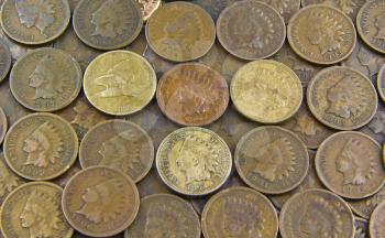 Pennies- Pile of United State Indian Head cents