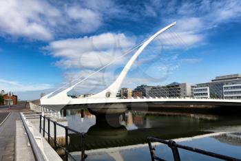 Samuel Beckett bridge in Dublin Ireland 