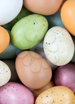 Filled frame of colorful eggs for Easter Background 