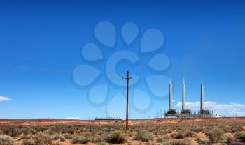 Coal burning station for generating electric power in Arizona state