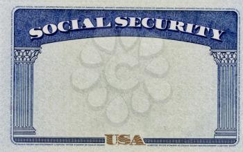 Blank United States Social Security Background 