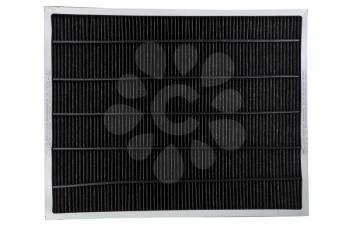 Carbon air filter from home air conditioner isolated on a white background 