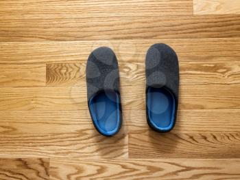 Indoor slippers for walking on red oak wooden floors in the home