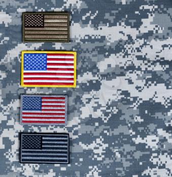 Variety of US flags for Memorial, 4th of July and Veterans Day holiday 
