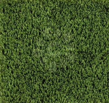 Green artificial turf grass in overhead view