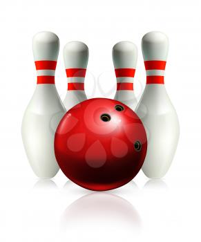 Bowling, vector illustration